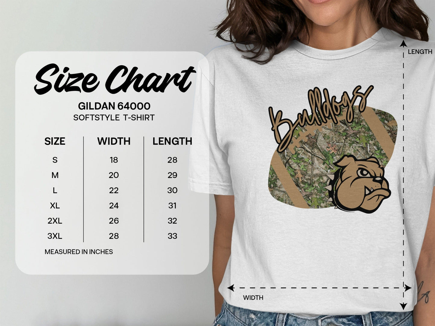Jen Peete Designs Clothing T-shirts Nederland Bulldogs Camouflage Football Graphic T-Shirt