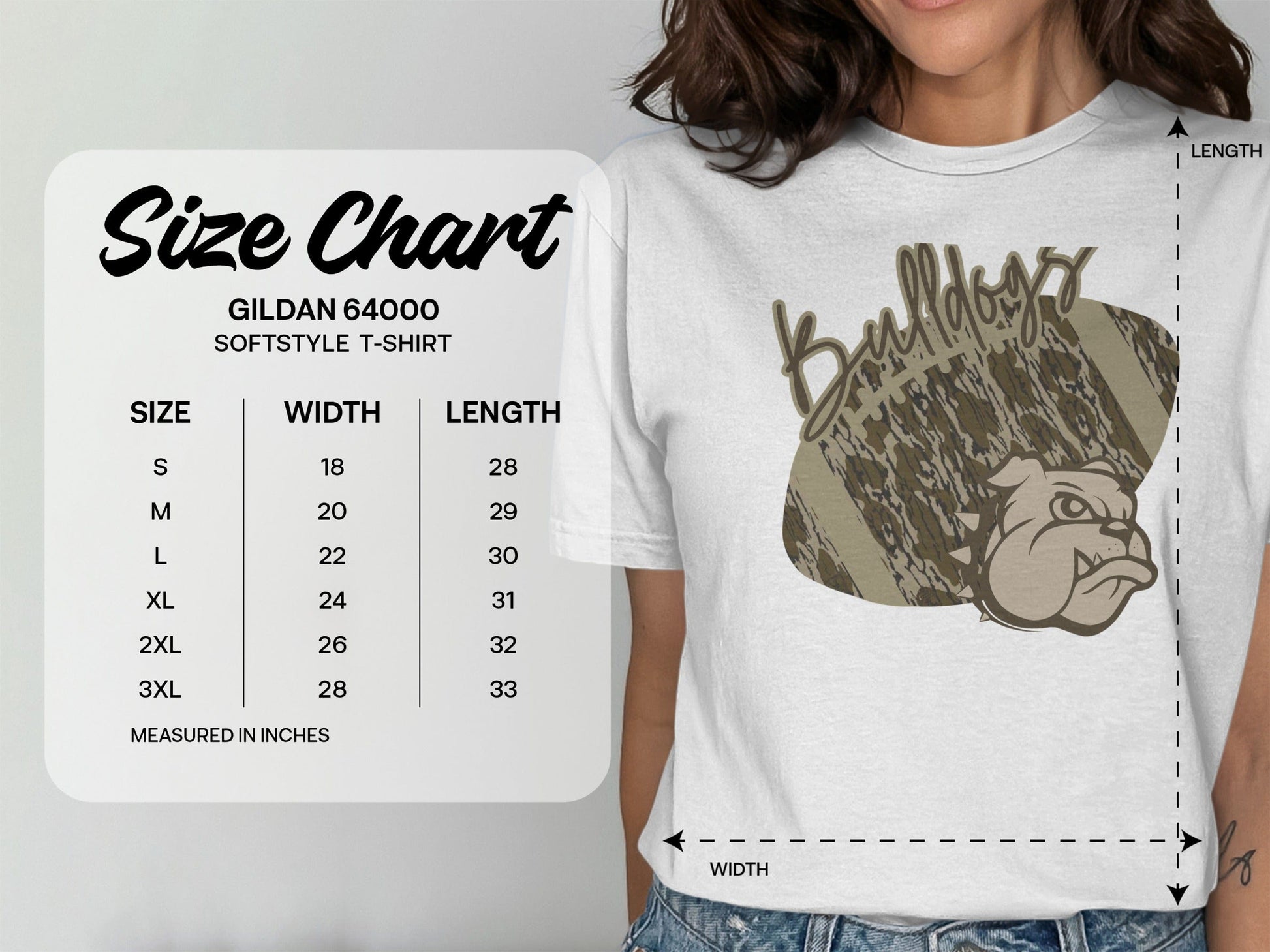 Jen Peete Designs Clothing T-shirts Nederland Bulldogs Camouflage Football Graphic T-Shirt
