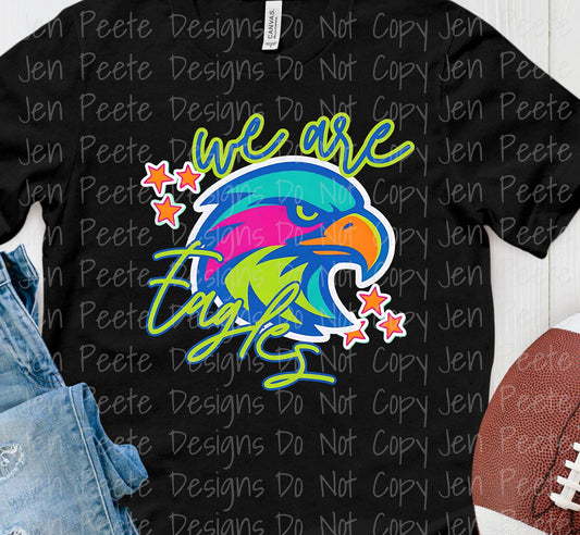 Jen Peete Designs Clothing T-shirts Neon School Mascot | Eagles | Tees, Hoodies, Sweatshirts