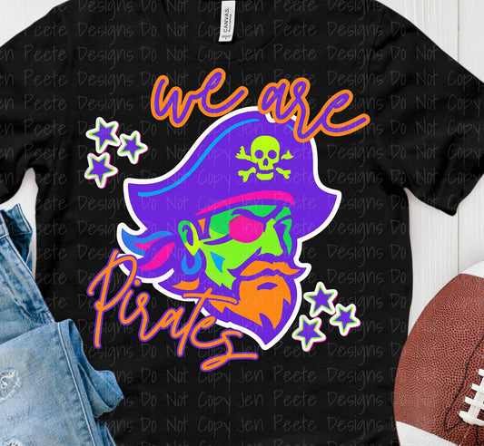 Jen Peete Designs Clothing T-shirts Neon School Mascot | Pirates | Tees, Hoodies, Sweatshirts