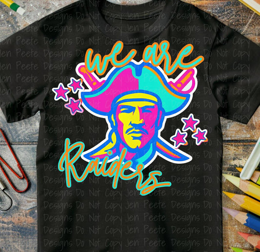 Jen Peete Designs Clothing T-shirts Neon School Mascot | Raiders | Tees, Hoodies, Sweatshirts
