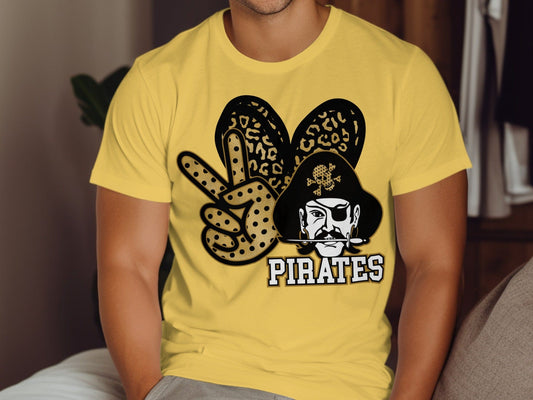 Jen Peete Designs Clothing T-shirts Peace, Love Pirates Spirit Shirt