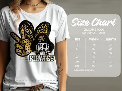 Jen Peete Designs Clothing T-shirts Peace, Love Pirates Spirit Shirt