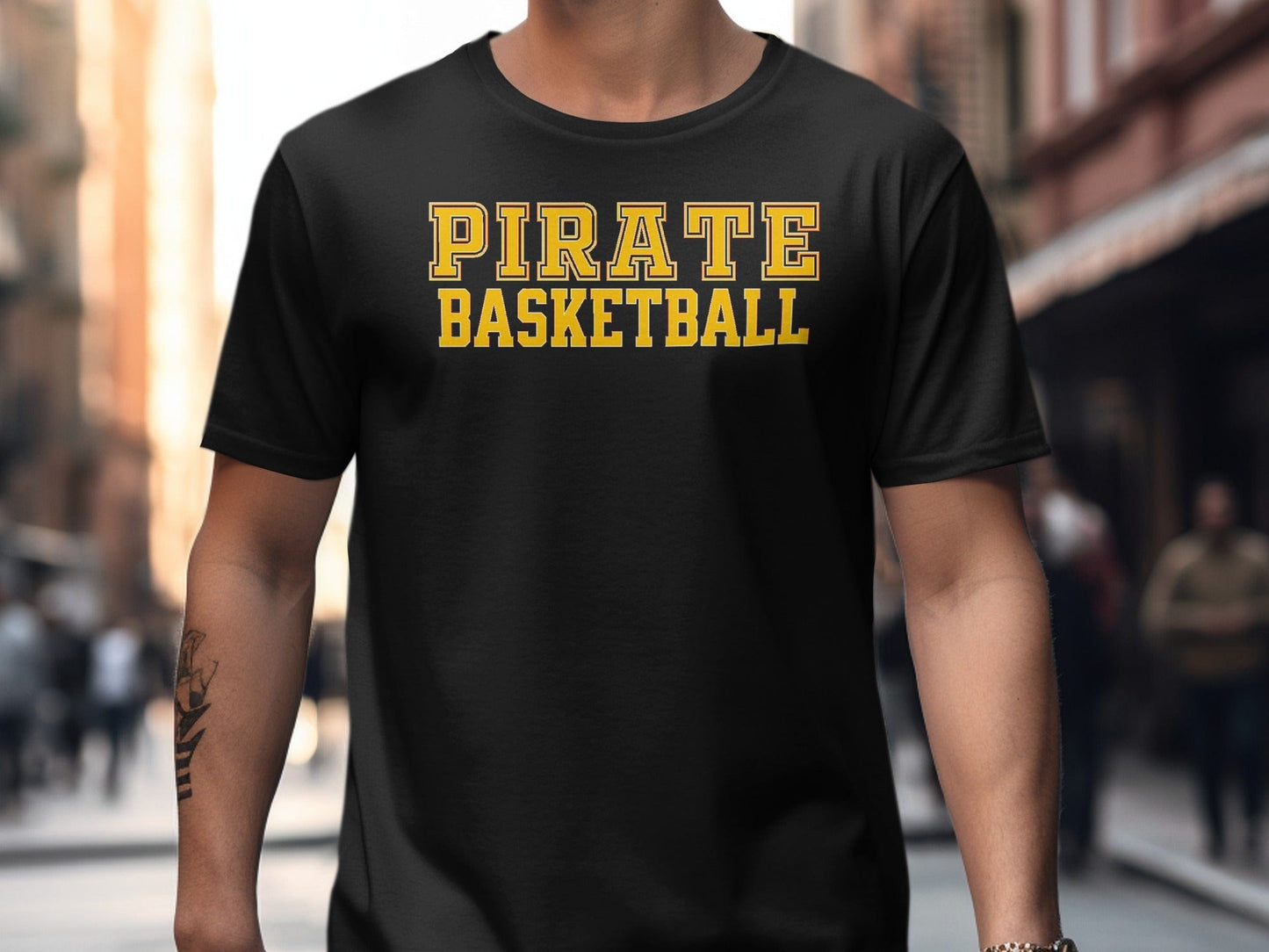 Jen Peete Designs Clothing T-shirts Pirate Basketball Graphic T-Shirt
