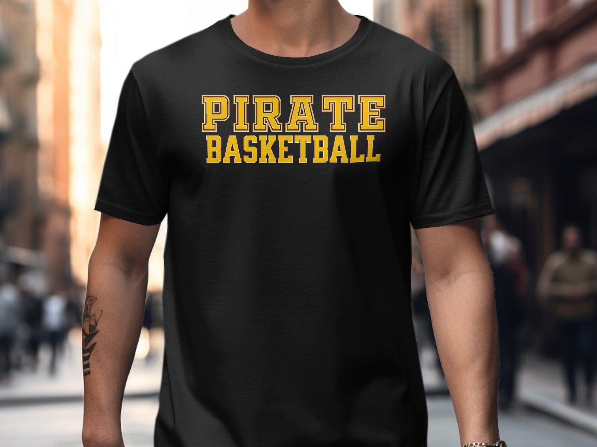Jen Peete Designs Clothing T-shirts Pirate Basketball Graphic T-Shirt