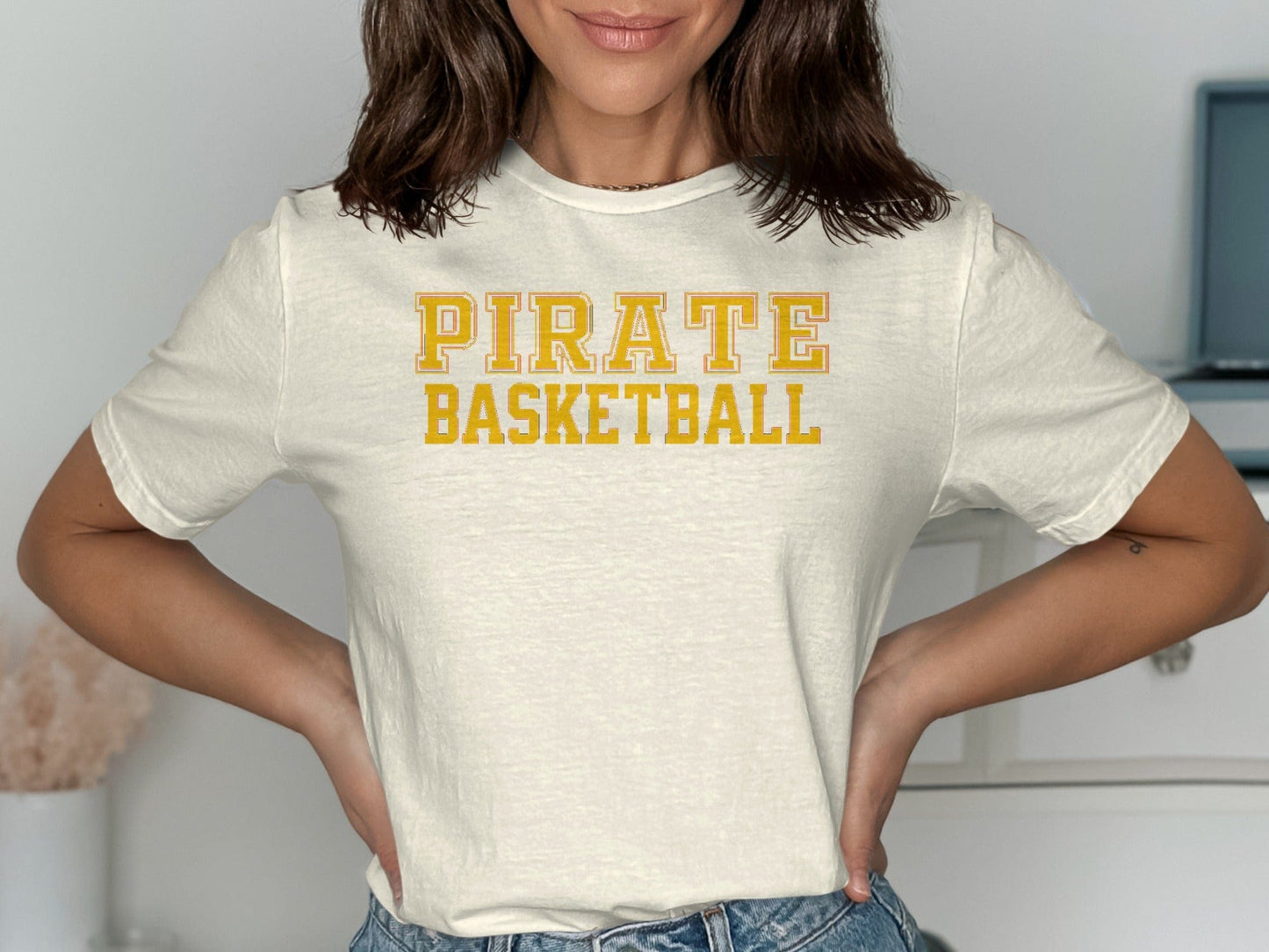 Jen Peete Designs Clothing T-shirts Pirate Basketball Graphic T-Shirt