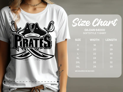 Jen Peete Designs Clothing T-shirts Pirate Graphic Design T-Shirt