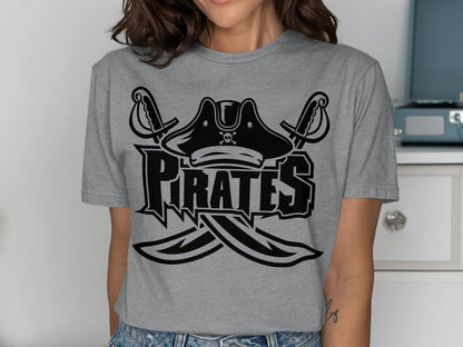 Jen Peete Designs Clothing T-shirts Pirate Graphic Design T-Shirt