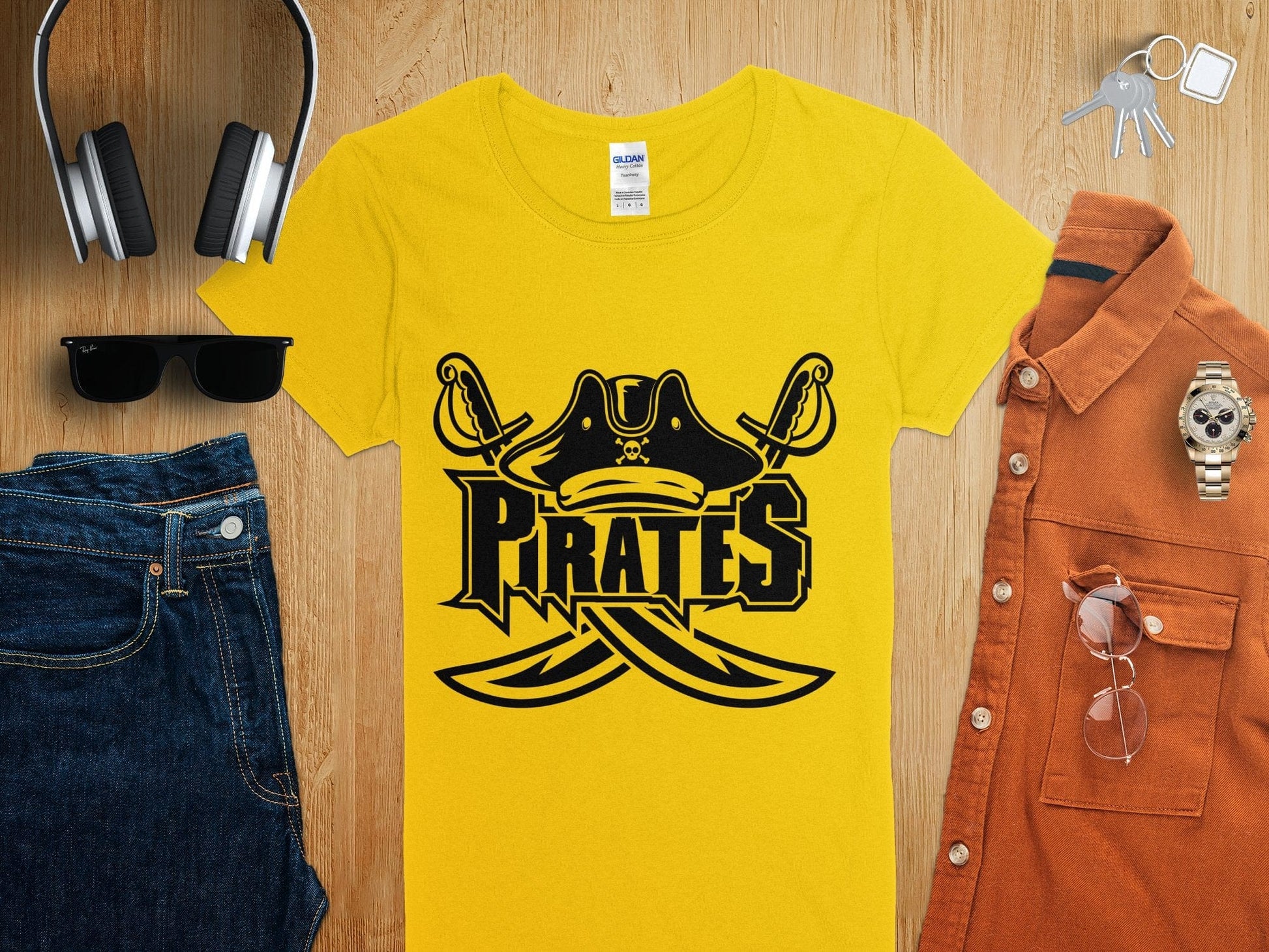 Jen Peete Designs Clothing T-shirts Pirate Graphic Design T-Shirt