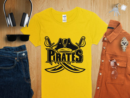 Jen Peete Designs Clothing T-shirts Pirate Graphic Design T-Shirt