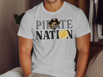 Jen Peete Designs Clothing T-shirts Pirate Nation Cheer Graphic T-Shirt