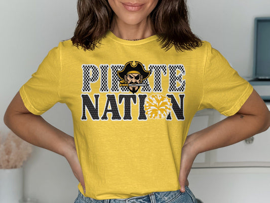 Jen Peete Designs Clothing T-shirts Pirate Nation Cheer Graphic T-Shirt