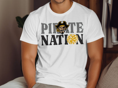 Jen Peete Designs Clothing T-shirts Pirate Nation Cheer Graphic T-Shirt