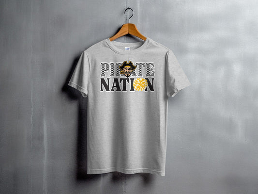 Jen Peete Designs Clothing T-shirts Pirate Nation Cheer Graphic T-Shirt