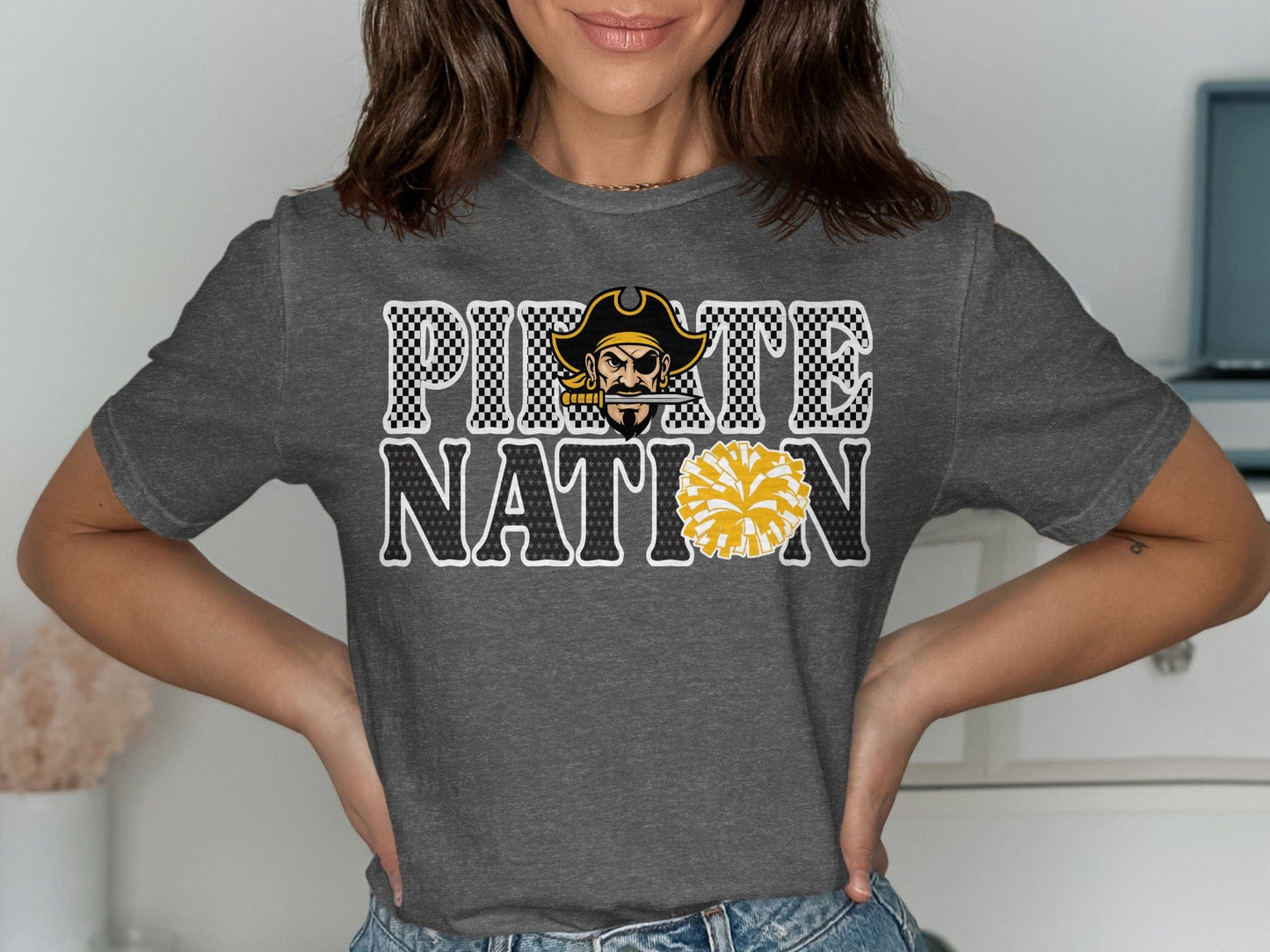 Jen Peete Designs Clothing T-shirts Pirate Nation Cheer Graphic T-Shirt