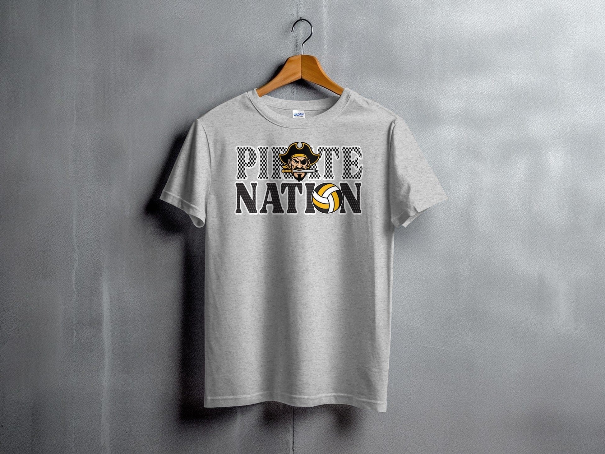 Jen Peete Designs Clothing T-shirts Pirate Nation with Volleyball Graphic T-Shirt