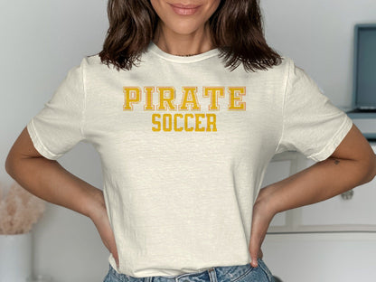 Jen Peete Designs Clothing T-shirts Pirate Soccer Graphic T-Shirt