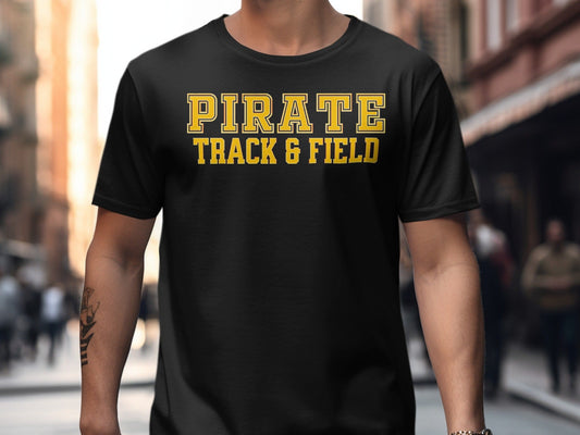 Jen Peete Designs Clothing T-shirts Pirate Track & Field Text T-Shirt