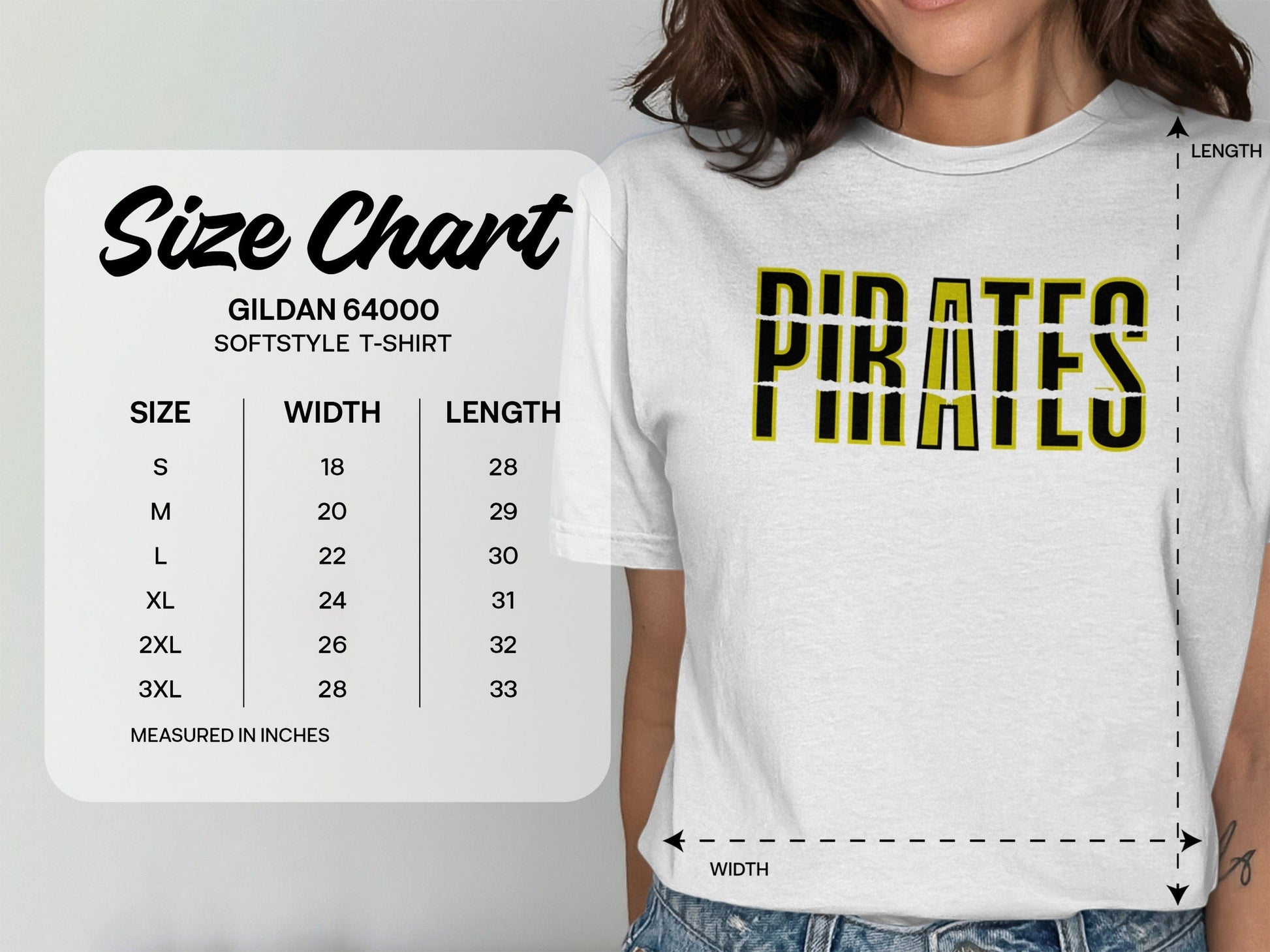 Jen Peete Designs Clothing T-shirts Pirates Distressed Text Graphic T-Shirt