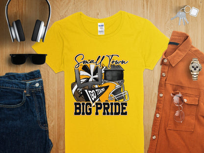 Jen Peete Designs Clothing T-shirts Pirates Small Town Big Pride Football Theme Spirit Shirt