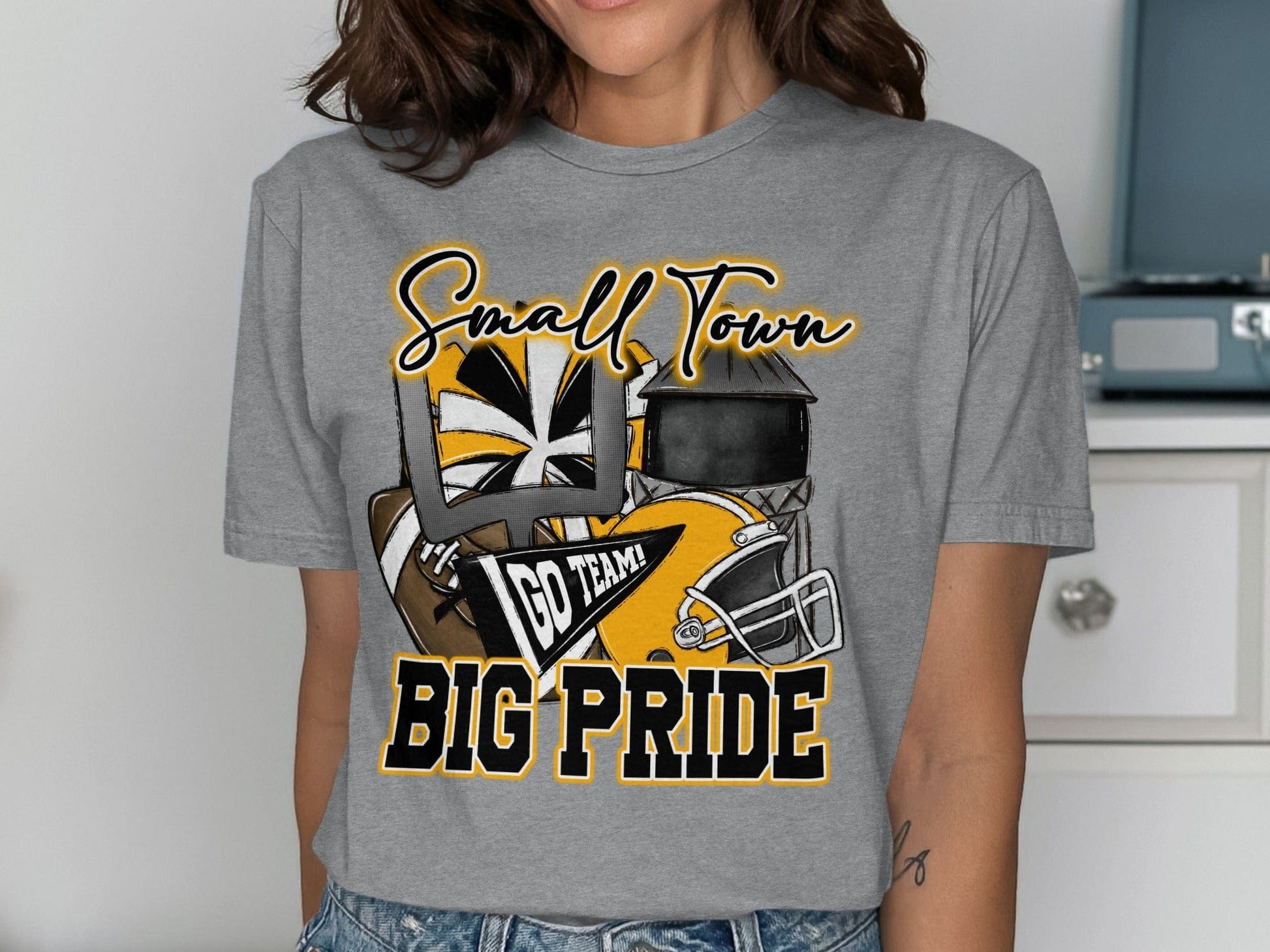 Jen Peete Designs Clothing T-shirts Pirates Small Town Big Pride Football Theme Spirit Shirt