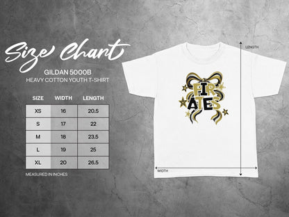 Jen Peete Designs Clothing T-shirts Pirates Spirit Bow Graphic – Yellow Gold, Black & White Design