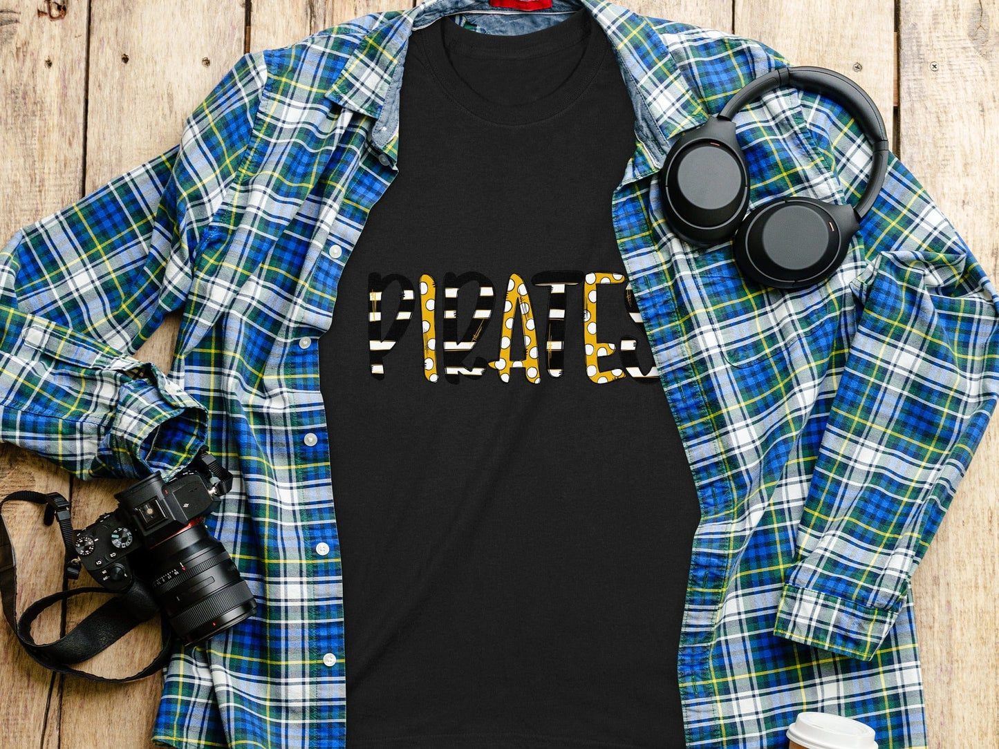 Jen Peete Designs Clothing T-shirts Pirates With Striped And Dotted Details T-Shirt