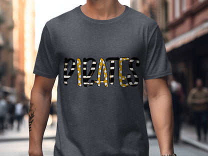 Jen Peete Designs Clothing T-shirts Pirates With Striped And Dotted Details T-Shirt