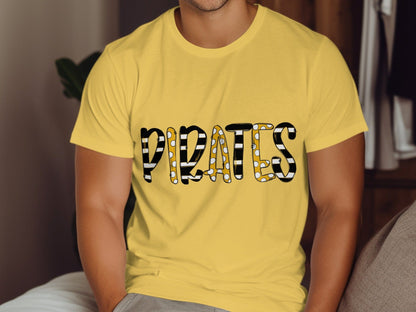 Jen Peete Designs Clothing T-shirts Pirates With Striped And Dotted Details T-Shirt