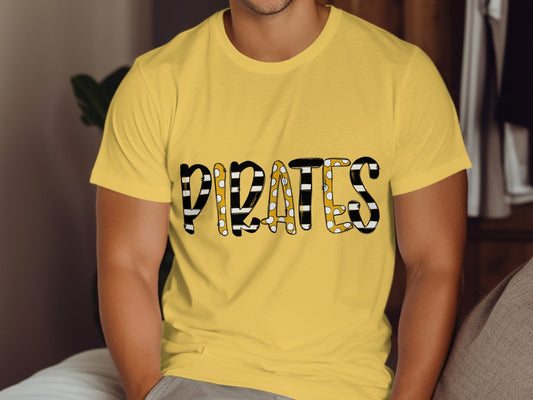 Jen Peete Designs Clothing T-shirts Pirates With Striped And Dotted Details T-Shirt