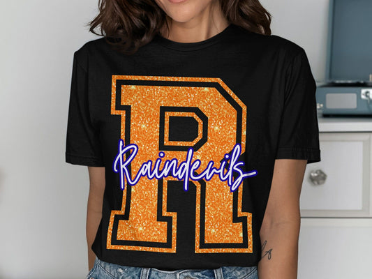 Jen Peete Designs Clothing T-shirts Raindevils Glitter Spirit Shirt