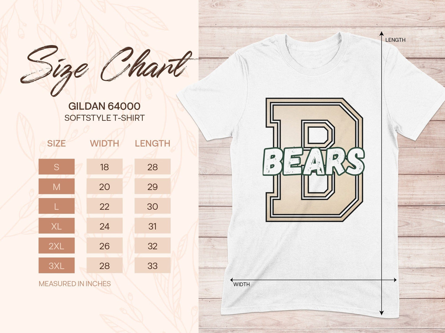 Jen Peete Designs Clothing T-shirts Varsity Bears Mascot Spirit Shirt