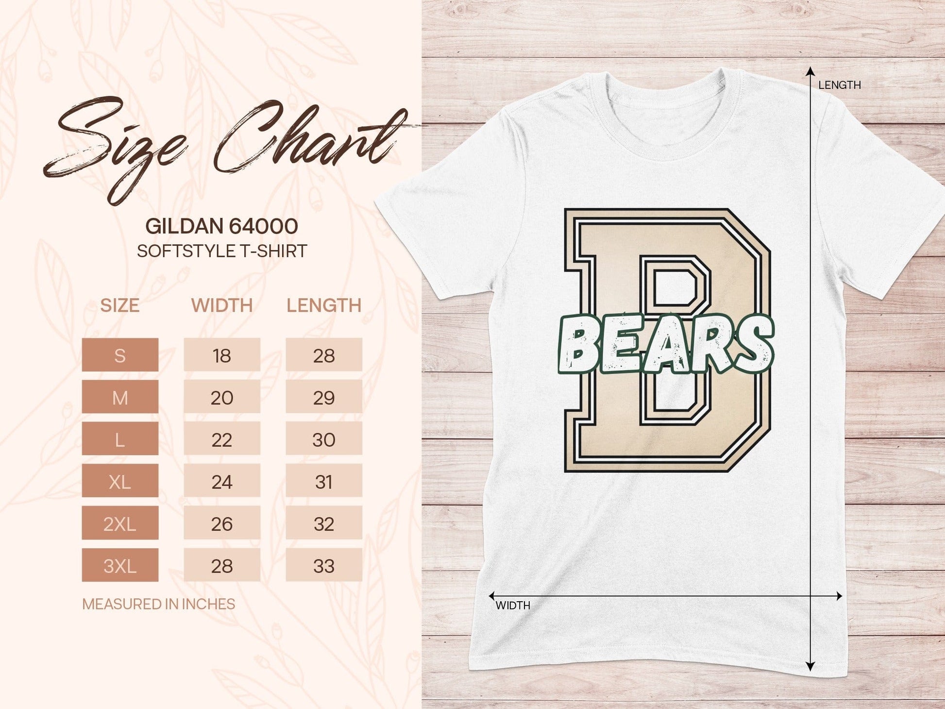 Jen Peete Designs Clothing T-shirts Varsity Bears Mascot Spirit Shirt
