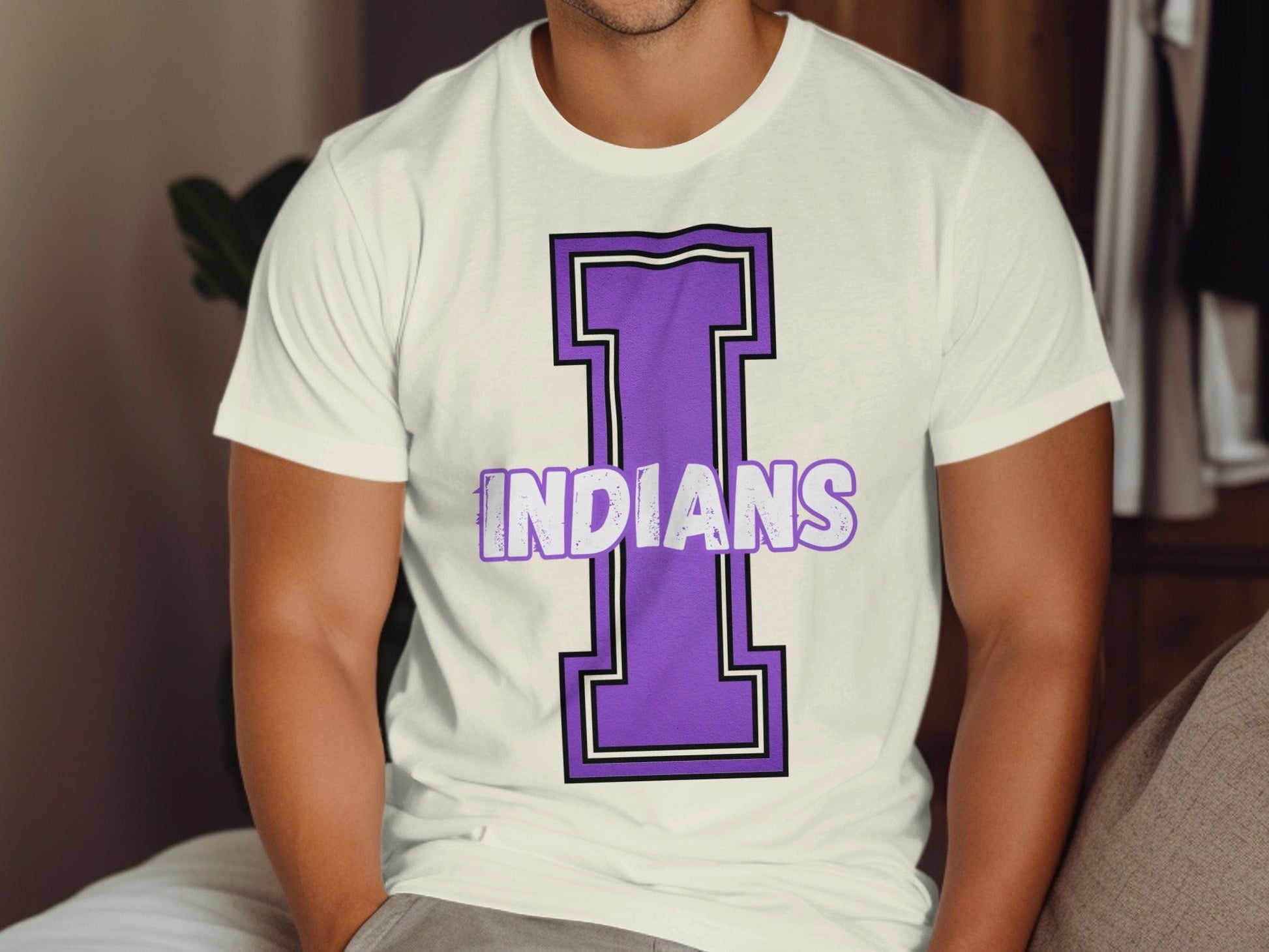 Jen Peete Designs Clothing T-shirts Varsity Indians Mascot Spirit Shirt
