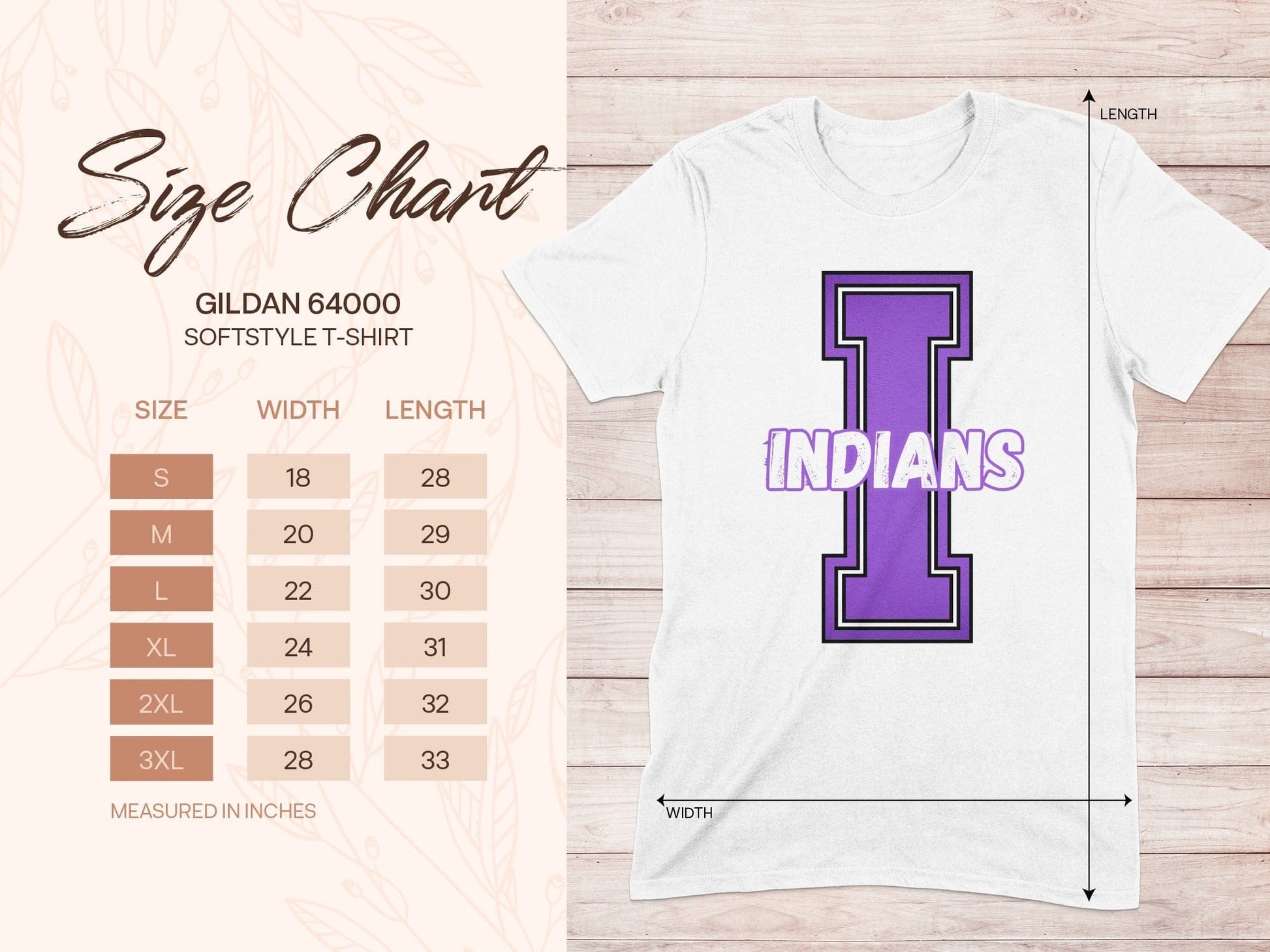 Jen Peete Designs Clothing T-shirts Varsity Indians Mascot Spirit Shirt