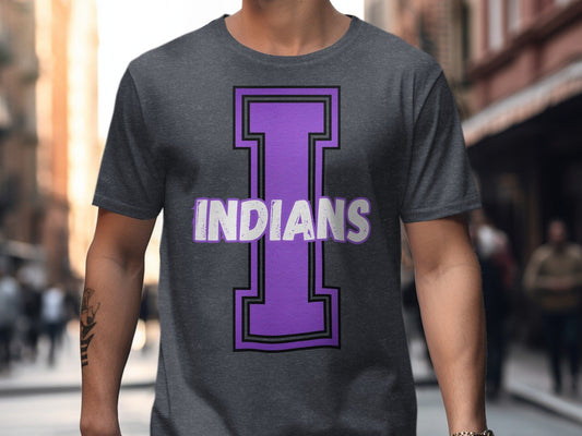 Jen Peete Designs Clothing T-shirts Varsity Indians Mascot Spirit Shirt