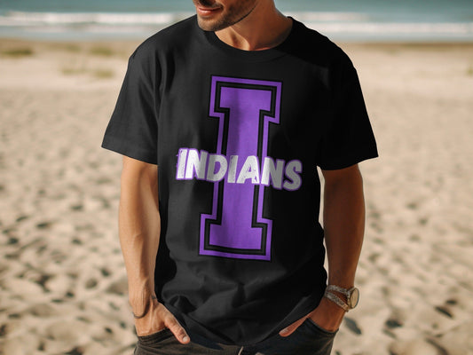 Jen Peete Designs Clothing T-shirts Varsity Indians Mascot Spirit Shirt