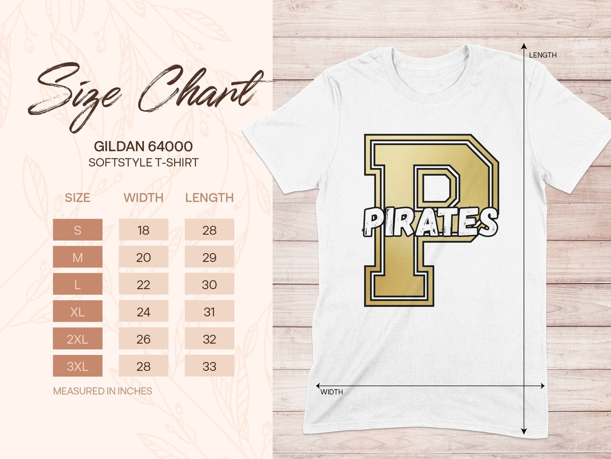 Jen Peete Designs Clothing T-shirts Varsity Pirate Mascot Spirit Shirt