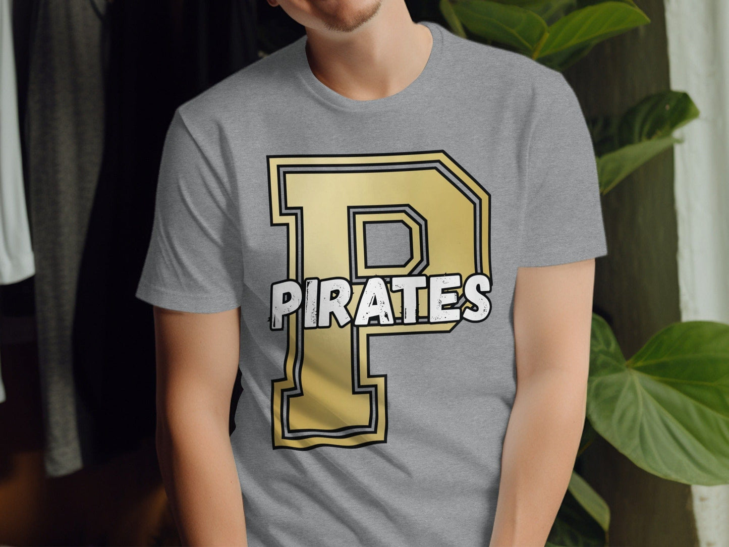 Jen Peete Designs Clothing T-shirts Varsity Pirate Mascot Spirit Shirt