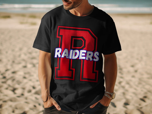 Jen Peete Designs Clothing T-shirts Varsity Raiders Mascot Spirit Shirt