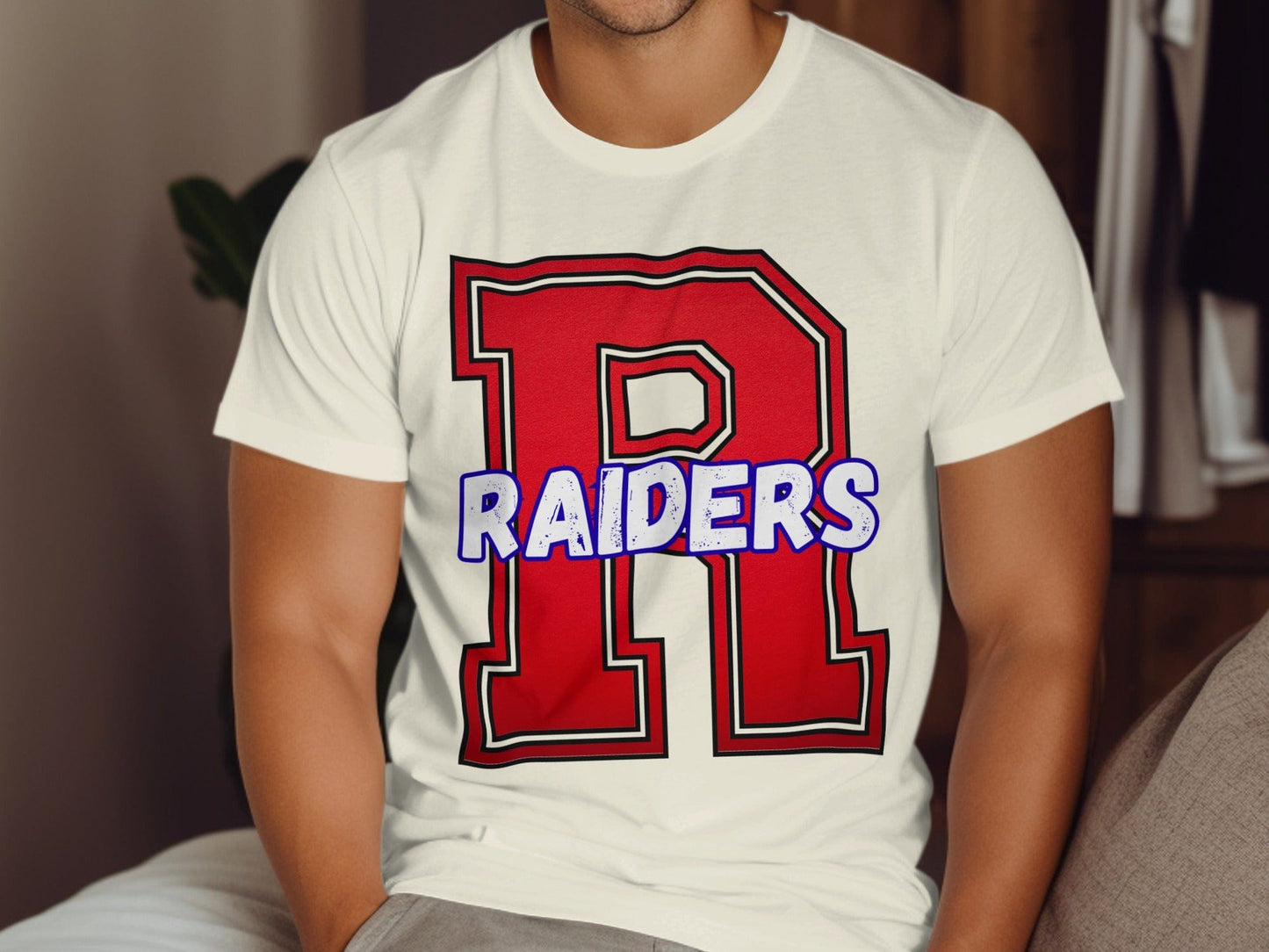 Jen Peete Designs Clothing T-shirts Varsity Raiders Mascot Spirit Shirt