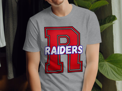 Jen Peete Designs Clothing T-shirts Varsity Raiders Mascot Spirit Shirt
