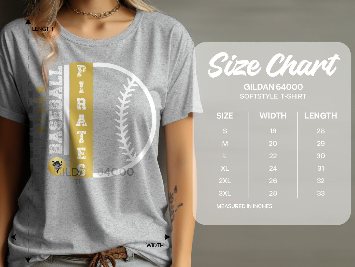 Jen Peete Designs Clothing T-shirts Vidor Pirates Baseball School Spirit t-Shirt