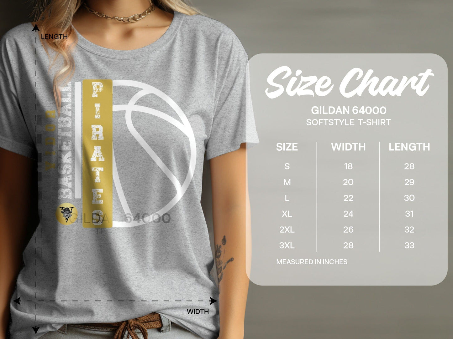 Jen Peete Designs Clothing T-shirts Vidor Pirates Basketball School Spirit t-Shirt