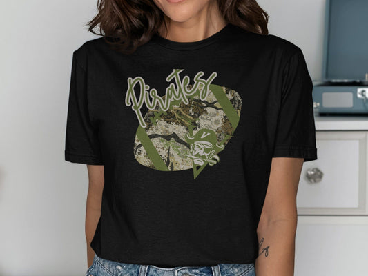 Jen Peete Designs Clothing T-shirts Vidor Pirates Camouflage Football Graphic T-Shirt