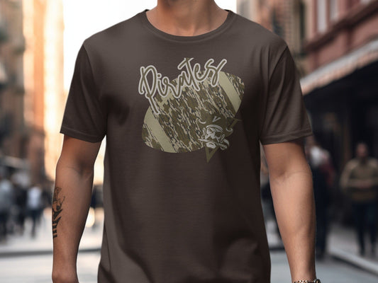 Jen Peete Designs Clothing T-shirts Vidor Pirates Camouflage Football Graphic T-Shirt