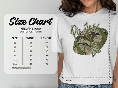 Jen Peete Designs Clothing T-shirts Vidor Pirates Camouflage Football Graphic T-Shirt