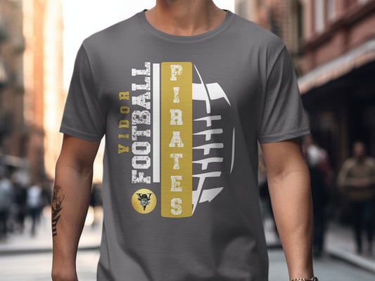 Jen Peete Designs Clothing T-shirts Vidor Pirates Football School Spirit t-Shirt