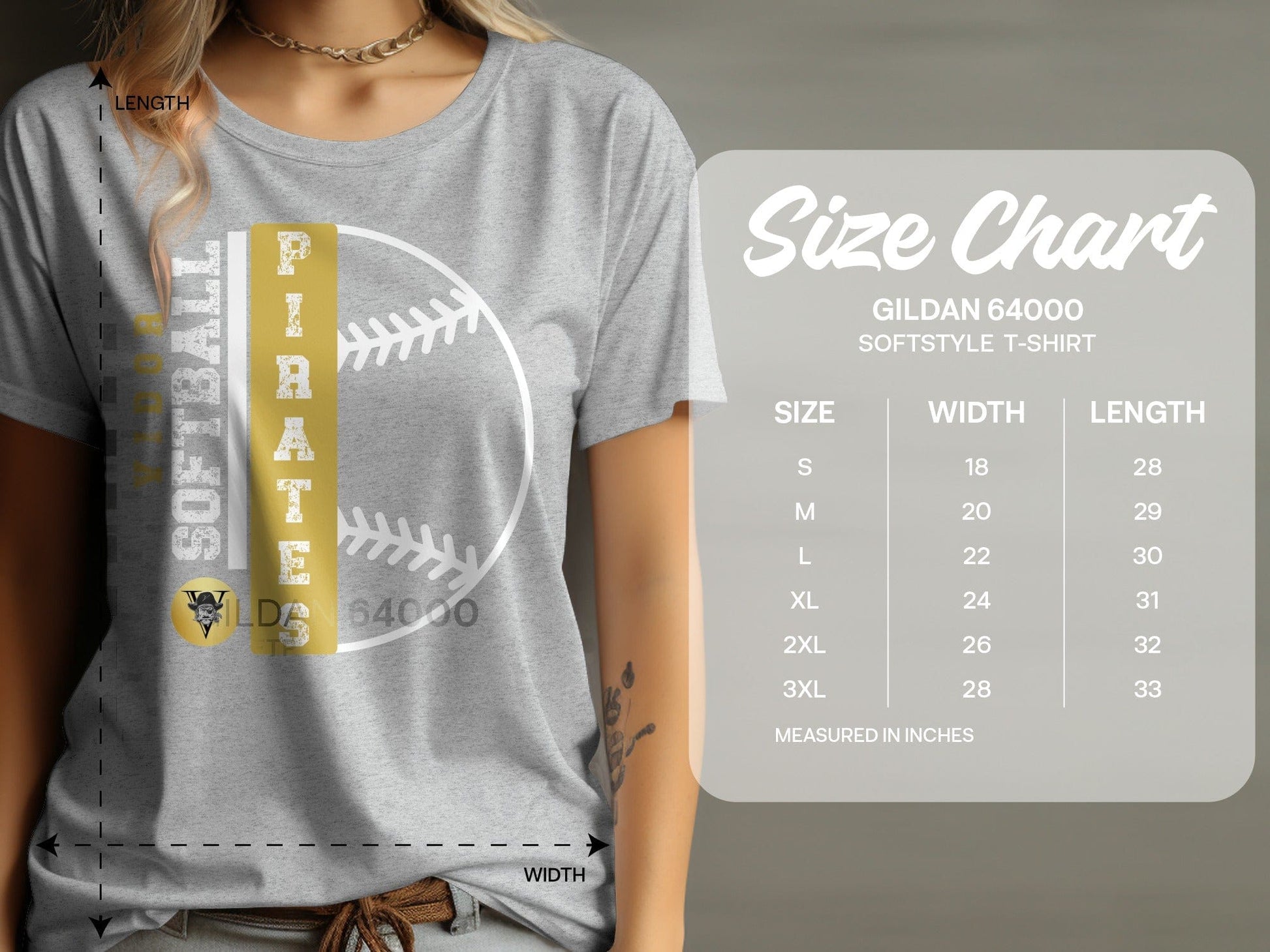 Jen Peete Designs Clothing T-shirts Vidor Pirates Softball School Spirit t-Shirt