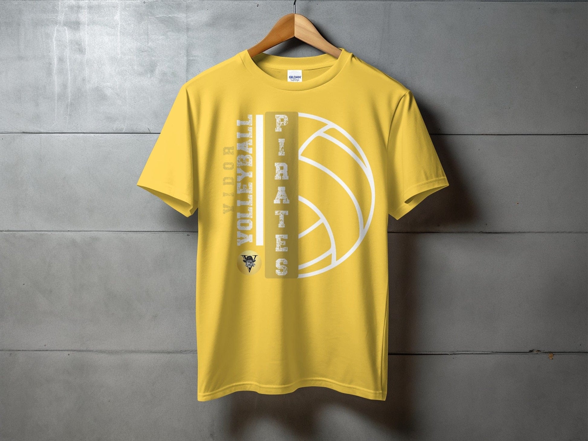 Jen Peete Designs Clothing T-shirts Vidor Pirates Volleyball School Spirit t-Shirt